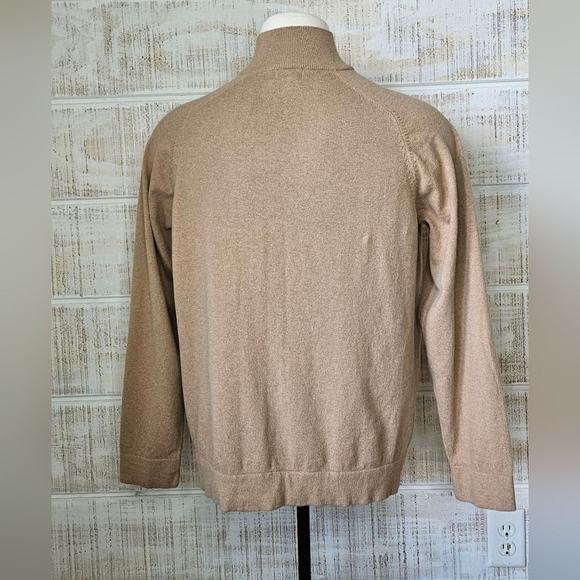 L.L. Bean Mens‎ 1/4 Zip Sweater Size XL Regular Cotton Cashmere Blend Ribbed - Picture 5 of 11